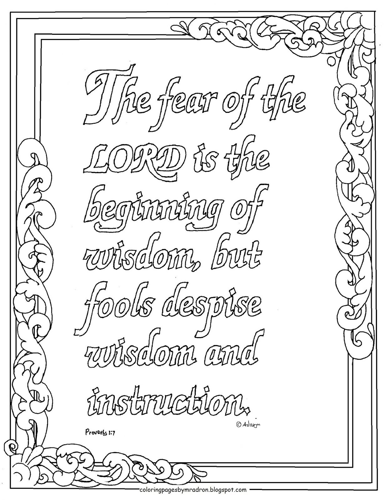 Nurture wisdom with proverbs coloring page