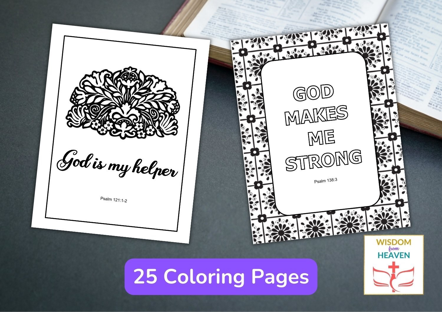 Bible affirmations coloring pages