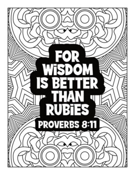 Bible verse coloring pages from proverbs by ron brooks tpt