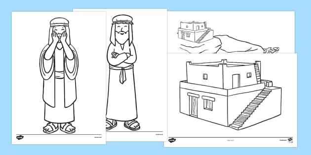 The wise man and the foolish man story coloring sheets