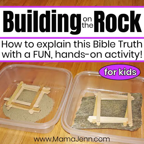 Building on the rock bible activity