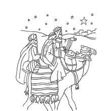 The journey of the three wise men coloring pages