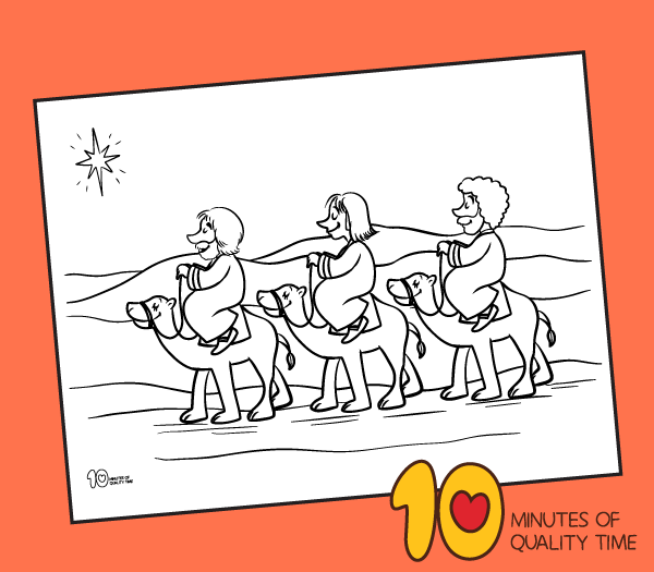 The three wise men coloring page â minutes of quality time