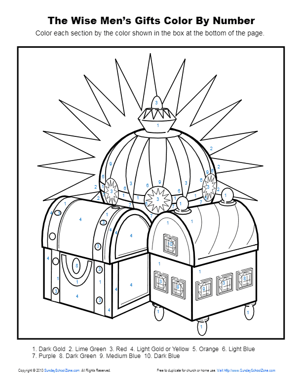 Wise mens gifts color by number page on sunday school zone