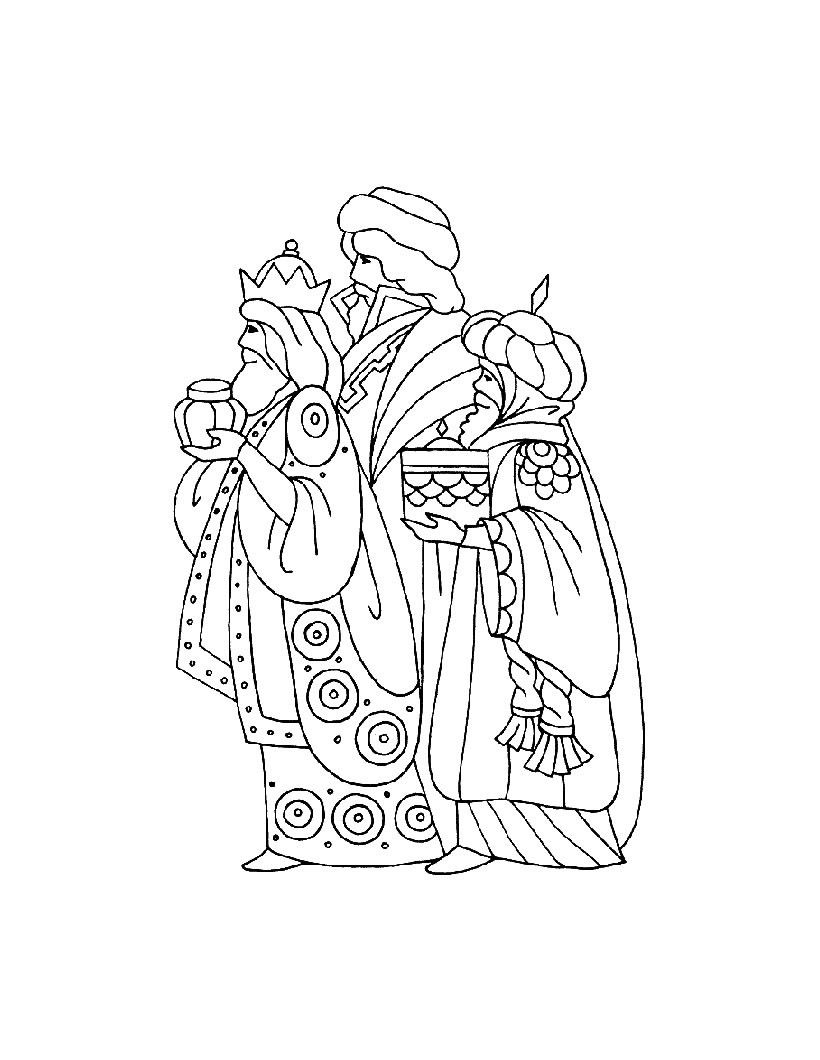 Three wise men coloring pages