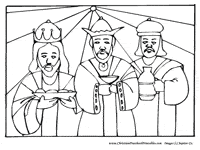 Wise men bible coloring pages