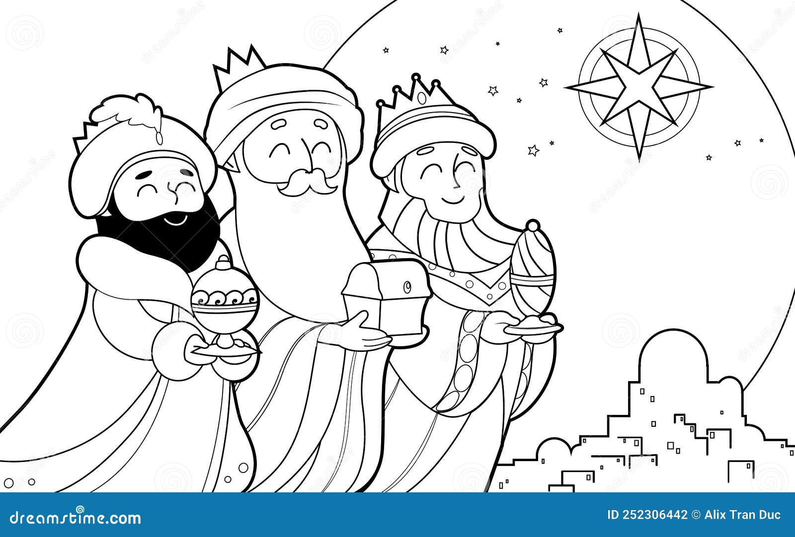 Coloring wise men stock illustrations â coloring wise men stock illustrations vectors clipart