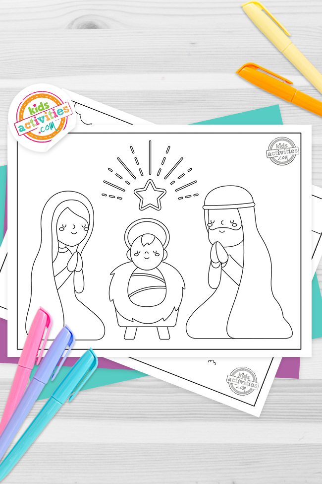 Baby jesus three wisemen christmas coloring pages kids activities blog