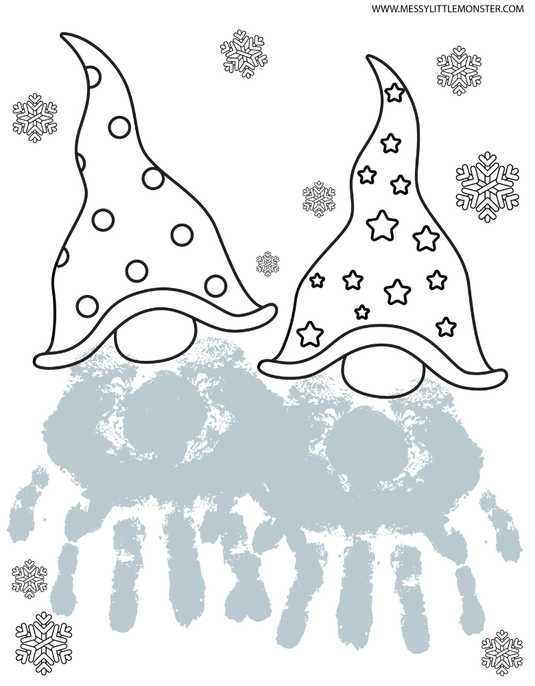 Adorable handprint christmas cards