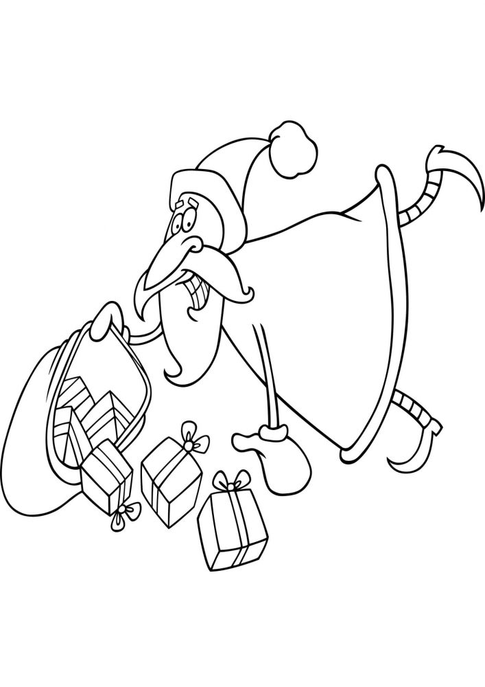 Free easy to print christmas coloring pages