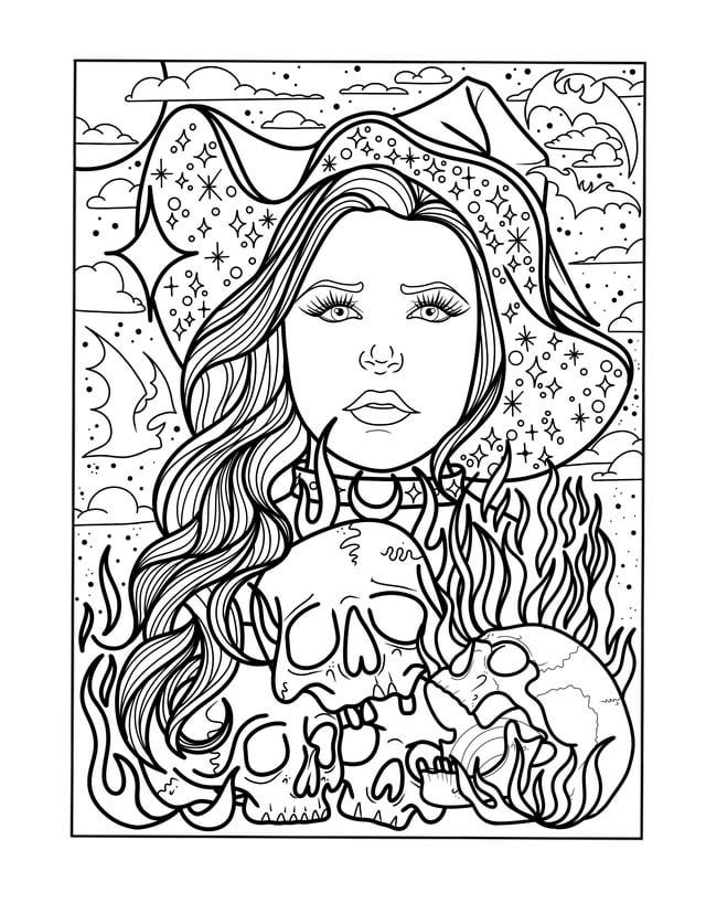 Witch coloring page feel free and print and color enjoy rhalloween