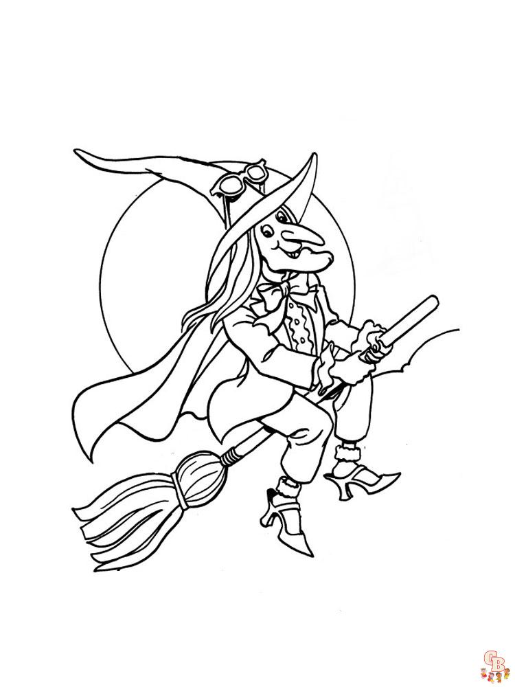 Last witch coloring pages for kids