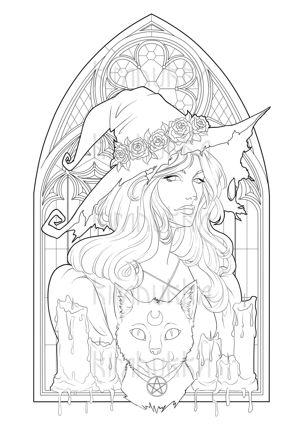 Witch coloring page by kirahukka on