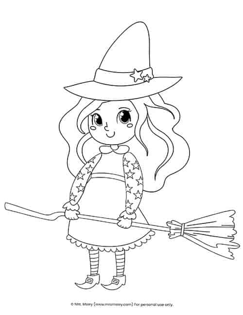 Halloween witch printable build