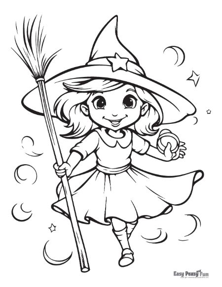 Printable witch coloring pages â sheets