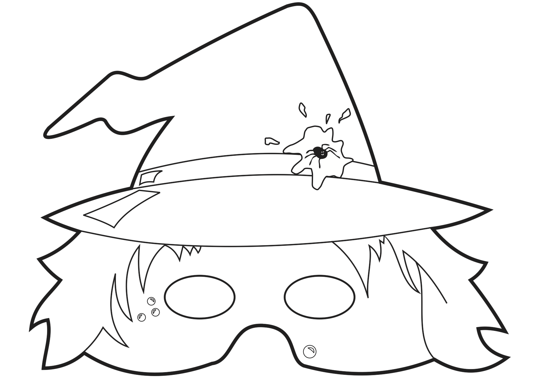 Free printable halloween witch template