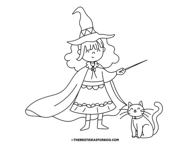 Witch coloring pages free printables