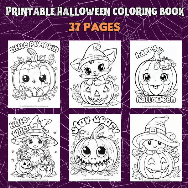 Printable halloween coloring book pages â cassie smallwood