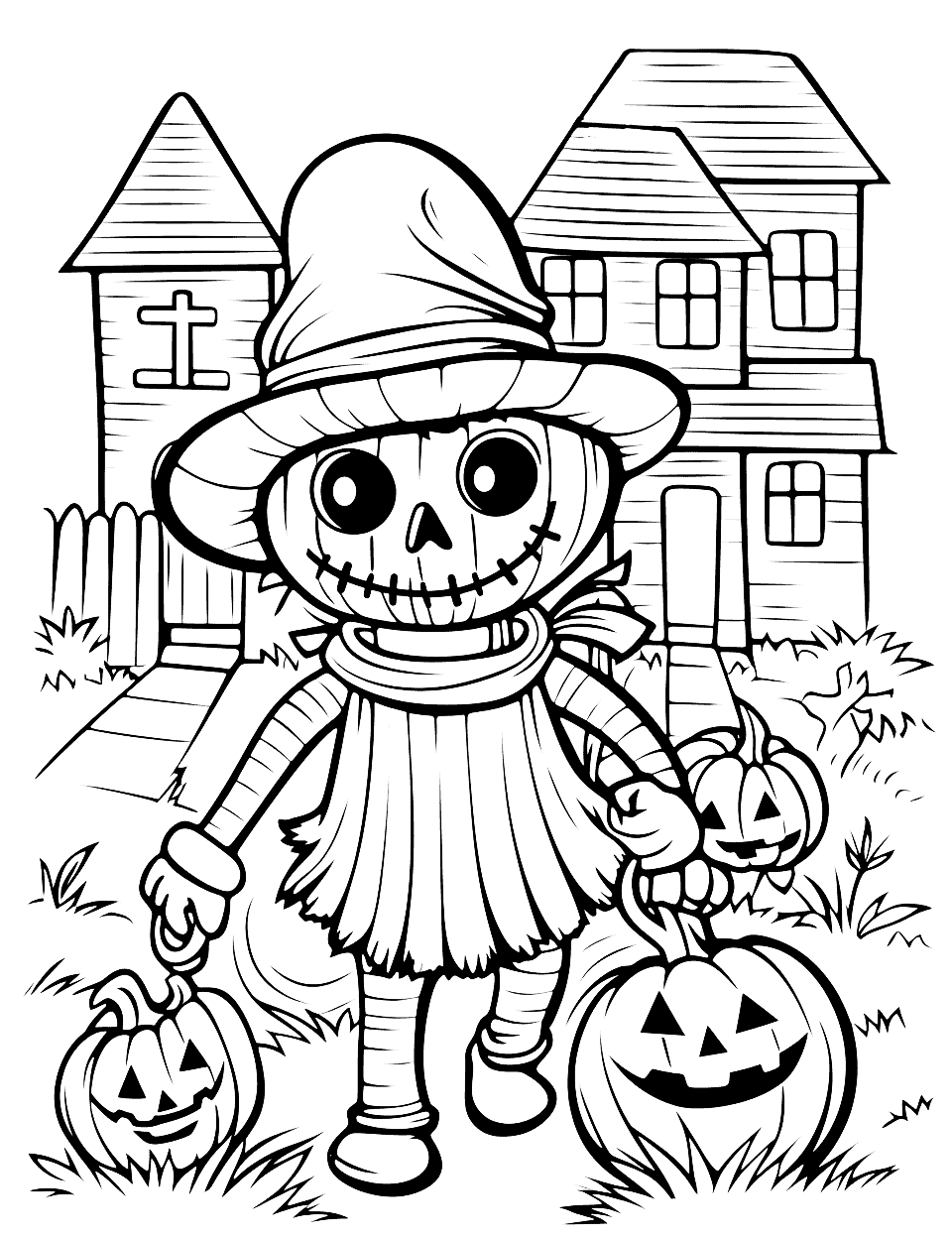 Halloween coloring pages free printable sheets