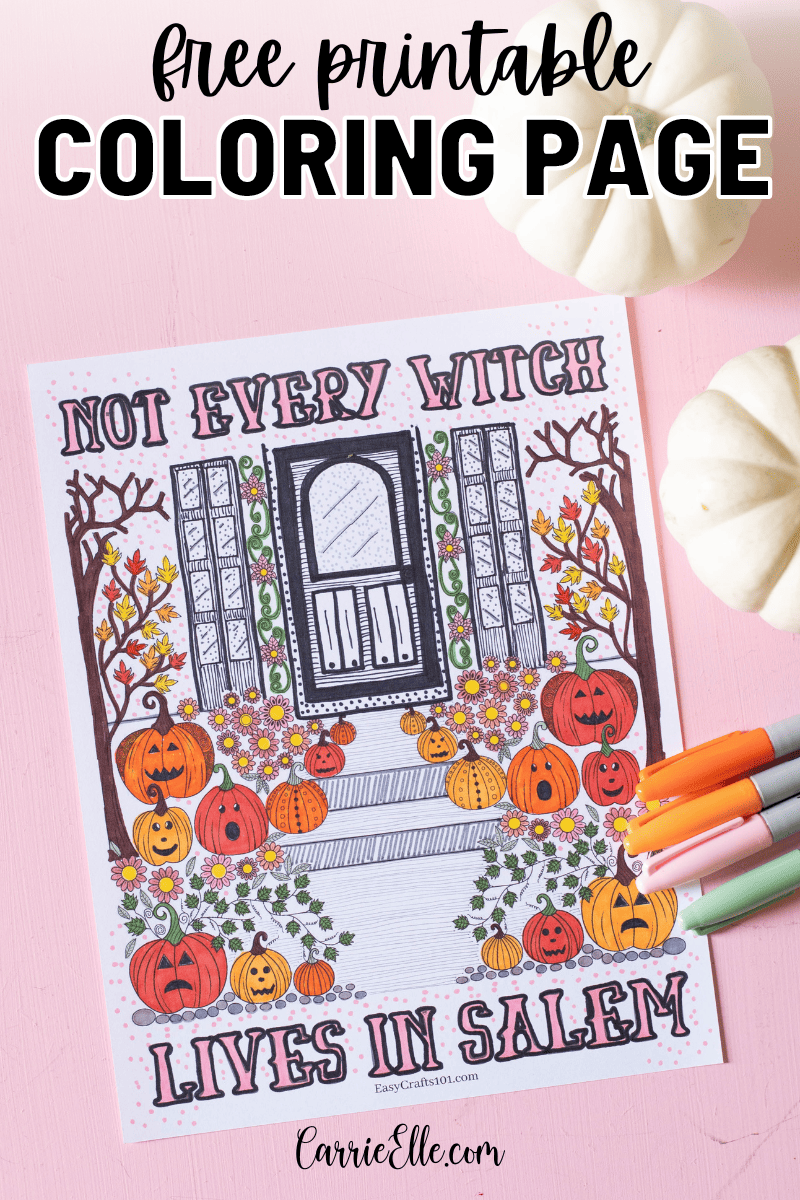 Printable not every witch lives in salem coloring page