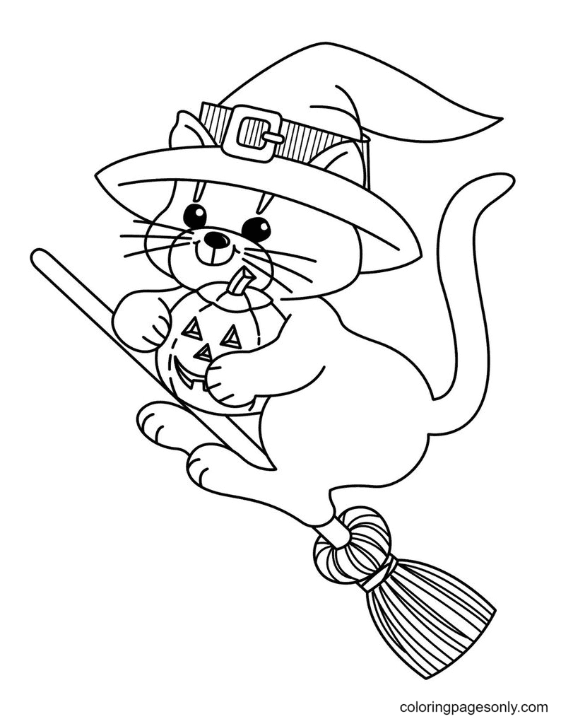 Halloween witch coloring pages printable for free download