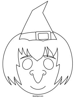 Printable witch mask