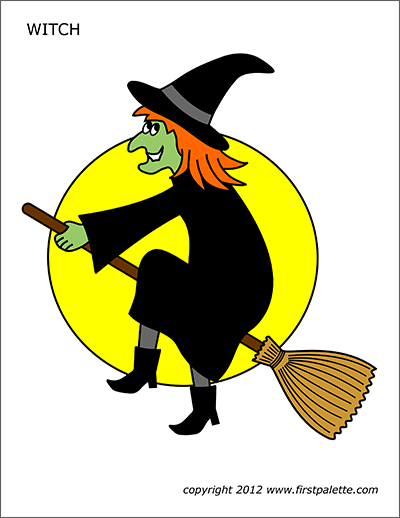 Witch free printable templates coloring pages