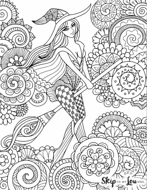 Witch coloring pages skip to my lou