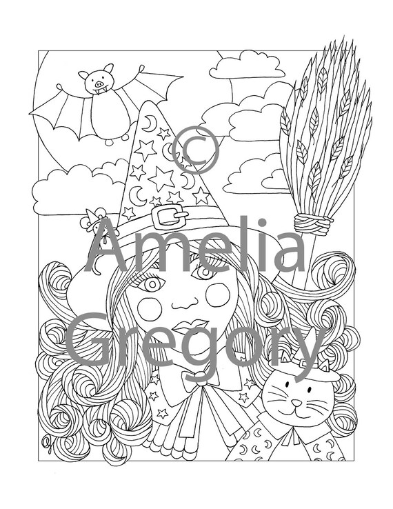 Halloween coloring pages halloween coloring sheet halloween coloring book halloween printable halloween witch halloween card cat