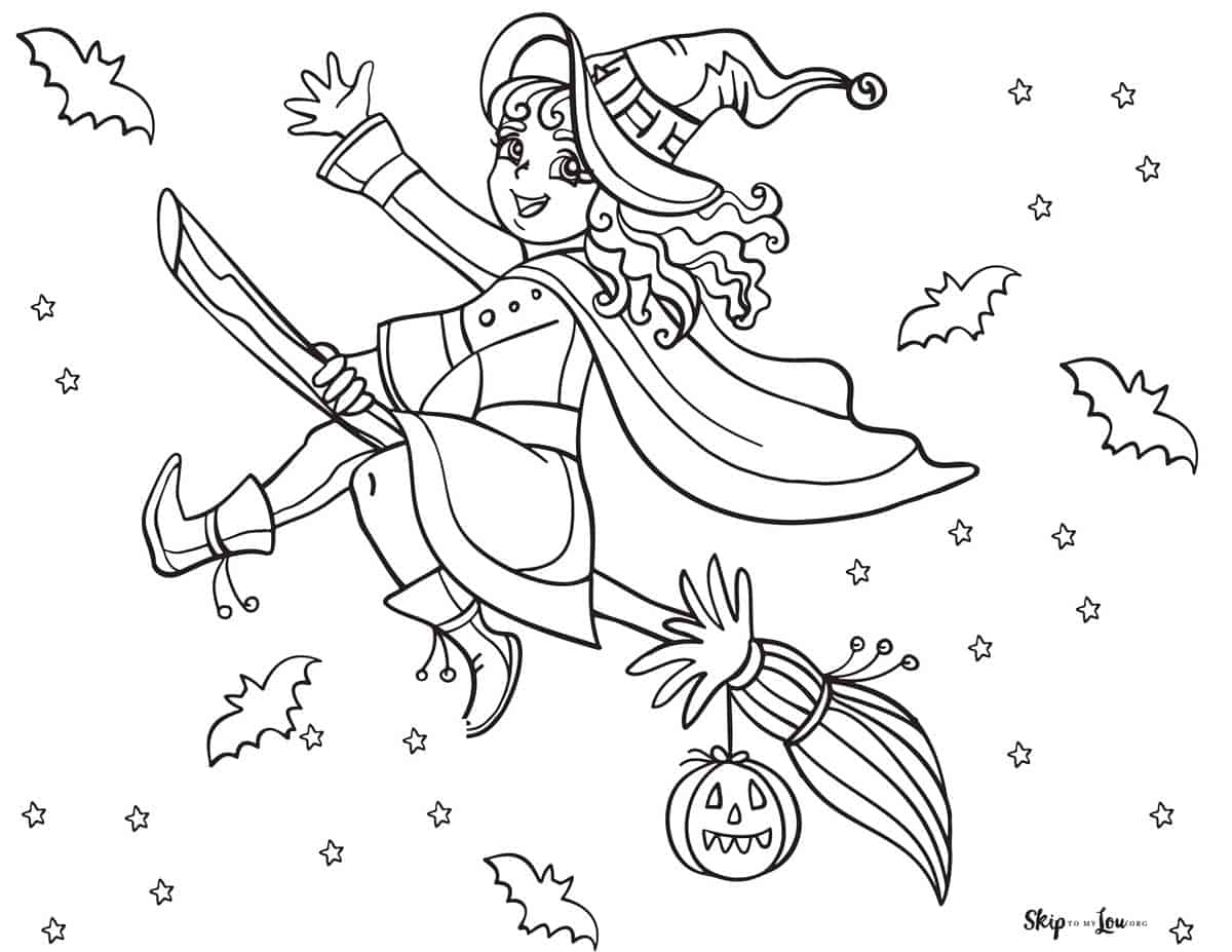 Cute halloween coloring pages to print and color skip to my lou