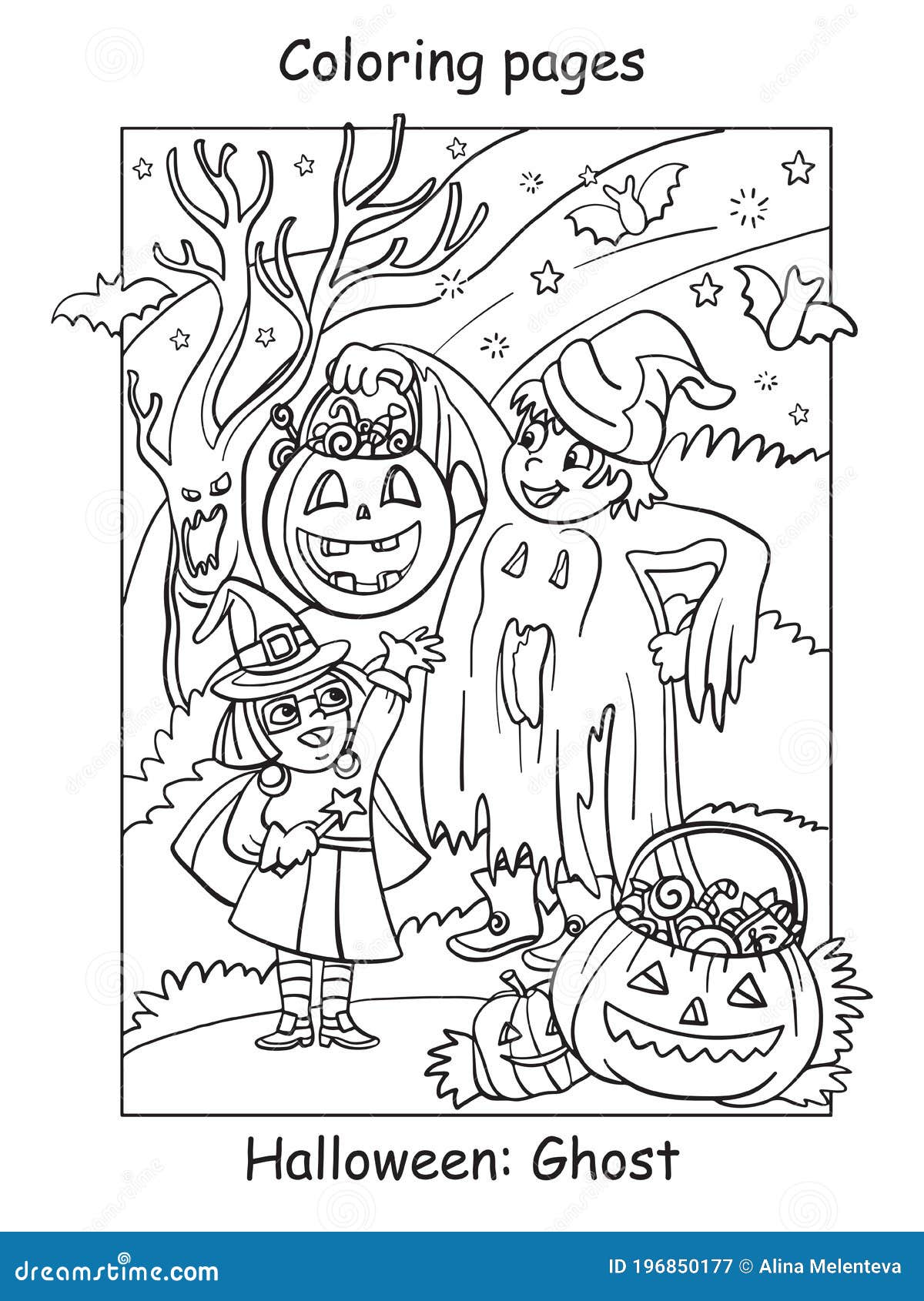 Halloween coloring pages stock illustrations â halloween coloring pages stock illustrations vectors clipart