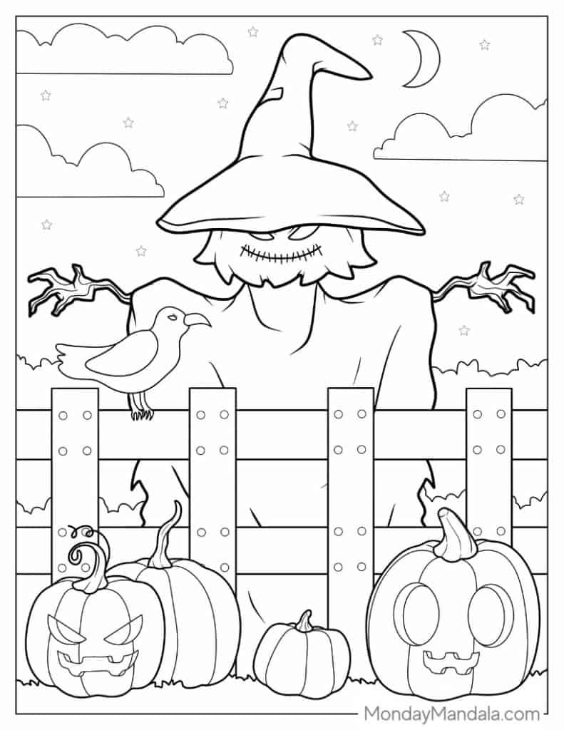 Halloween coloring pages free pdf printables