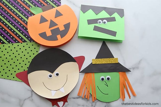 Handmade halloween cards with free templates