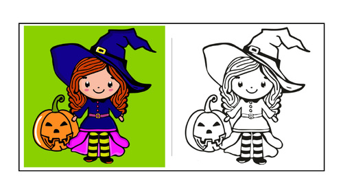 Halloween colouring cards eyfs and ks teaching resources