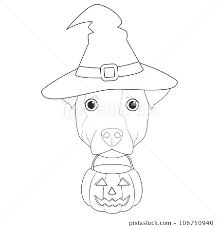 Halloween greeting card for coloring jack