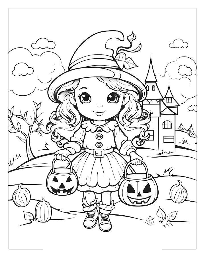 Cute halloween coloring pages by coloringpageswk on