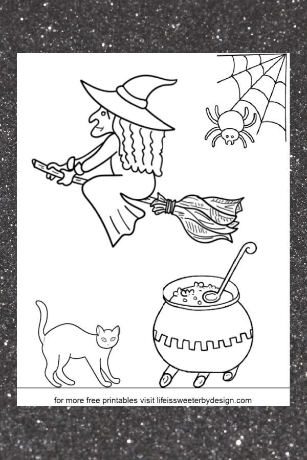 Witch coloring page