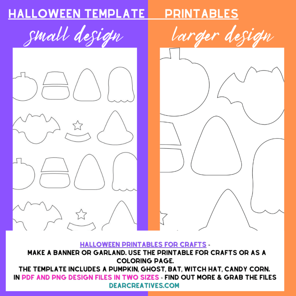 Diy halloween garland halloween printable template