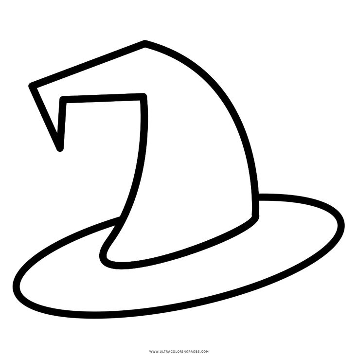 Witch hat coloring page