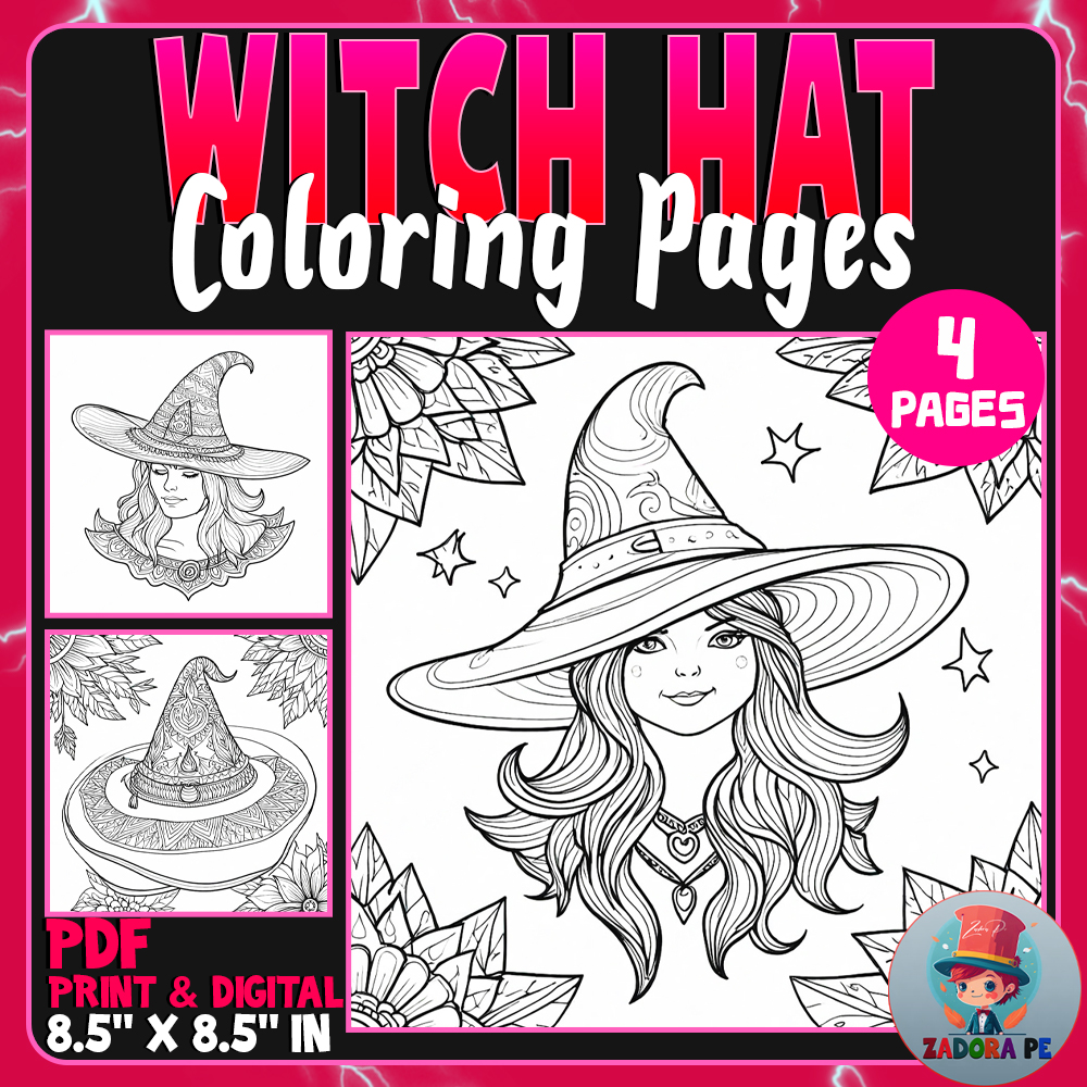 Halloween witch hat mandala coloring pages for halloween worksheets fall made by teachers