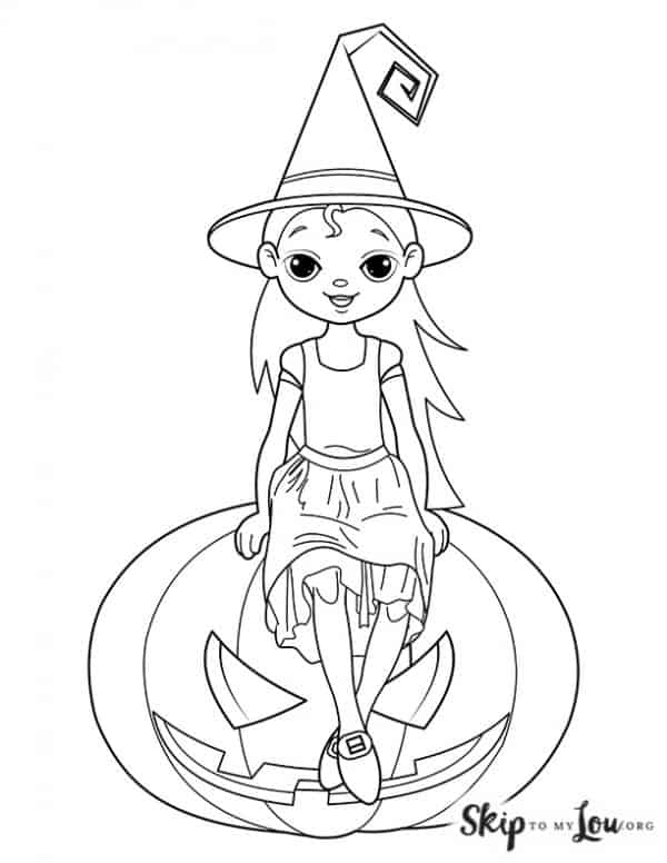 Witch coloring pages skip to my lou