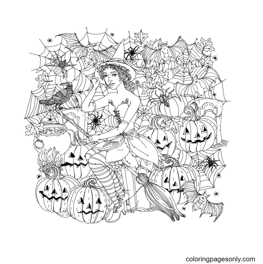 Halloween mandala coloring pages printable for free download