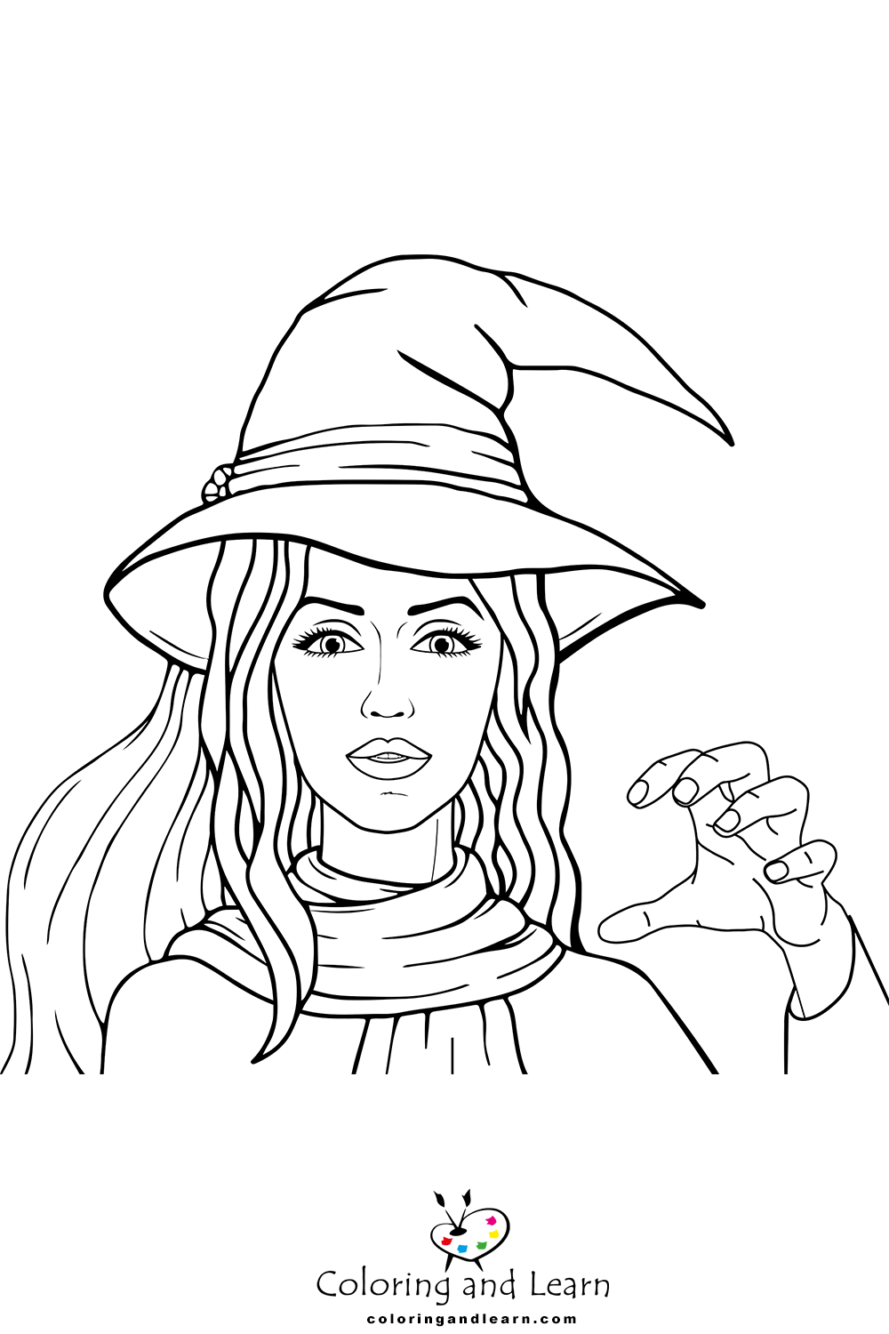 Witch coloring pages for adults