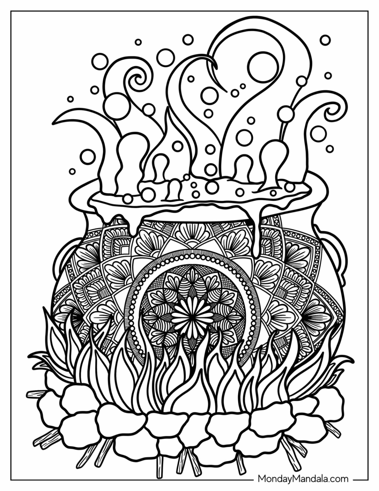 Halloween mandala coloring pages free pdf printables