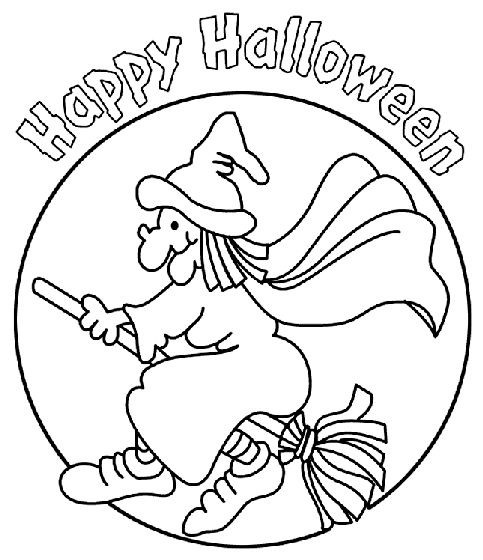 Witch coloring page