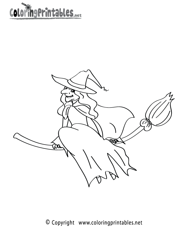 Witch coloring page