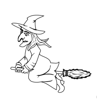 Free witch coloring pages you can print from home