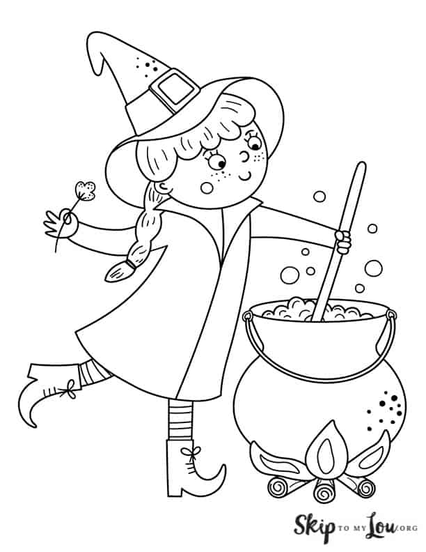 Witch coloring pages skip to my lou