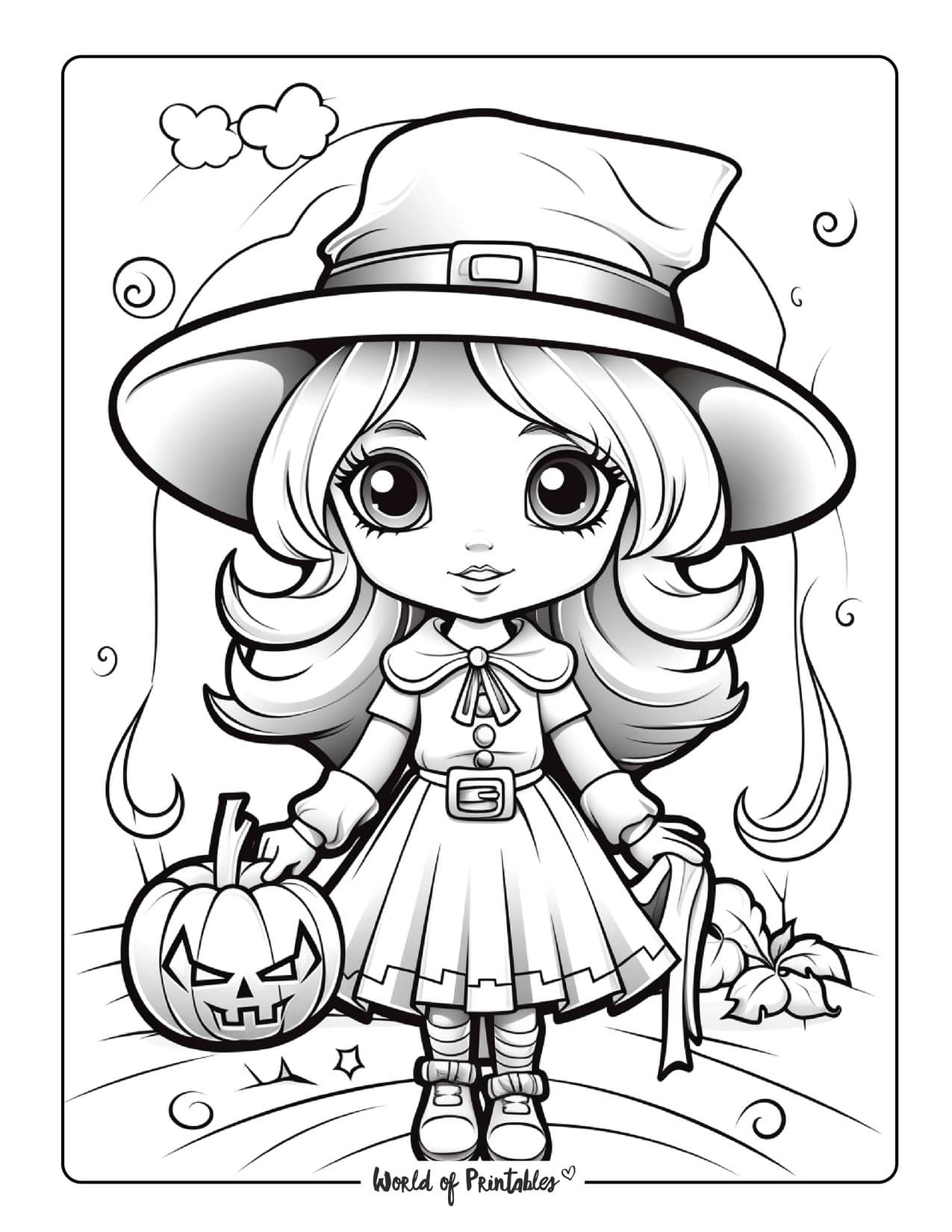 Witch coloring pages for kids adults