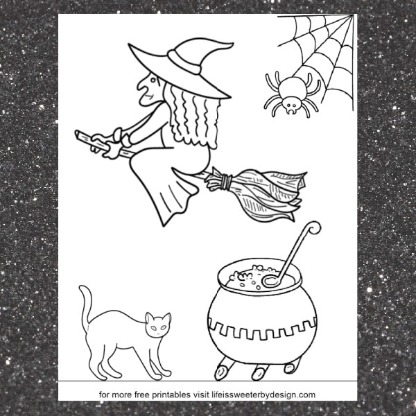 Witch coloring page